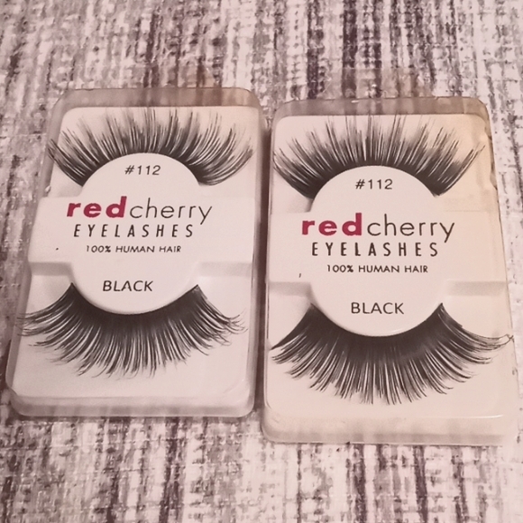 💚 3 for $35 💚 Red Cherry Eyelashes Set of 2 - Picture 1 of 3